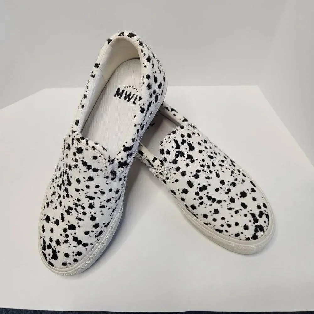 Sidewalk Slip-On Sneakers in Spatter-Painted Calf Hair Size 6